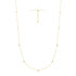 Gold Bezel Cubic Zirconia Station Necklace